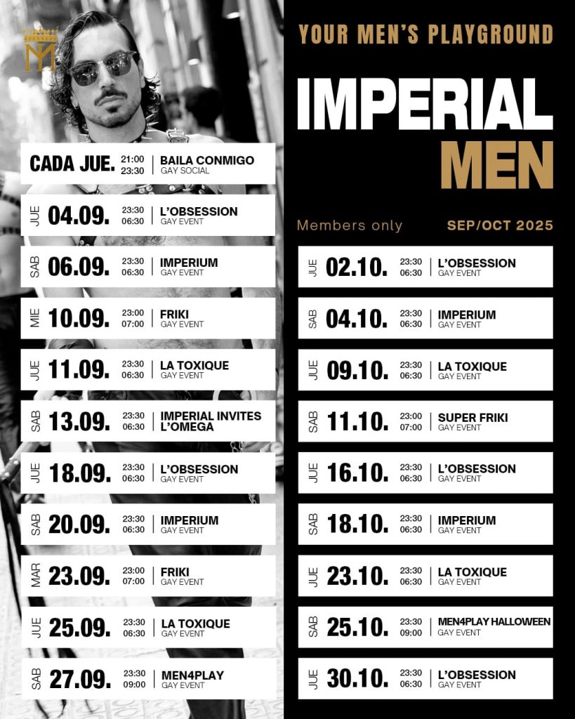 Calendario de eventos en septiembre y octubre
