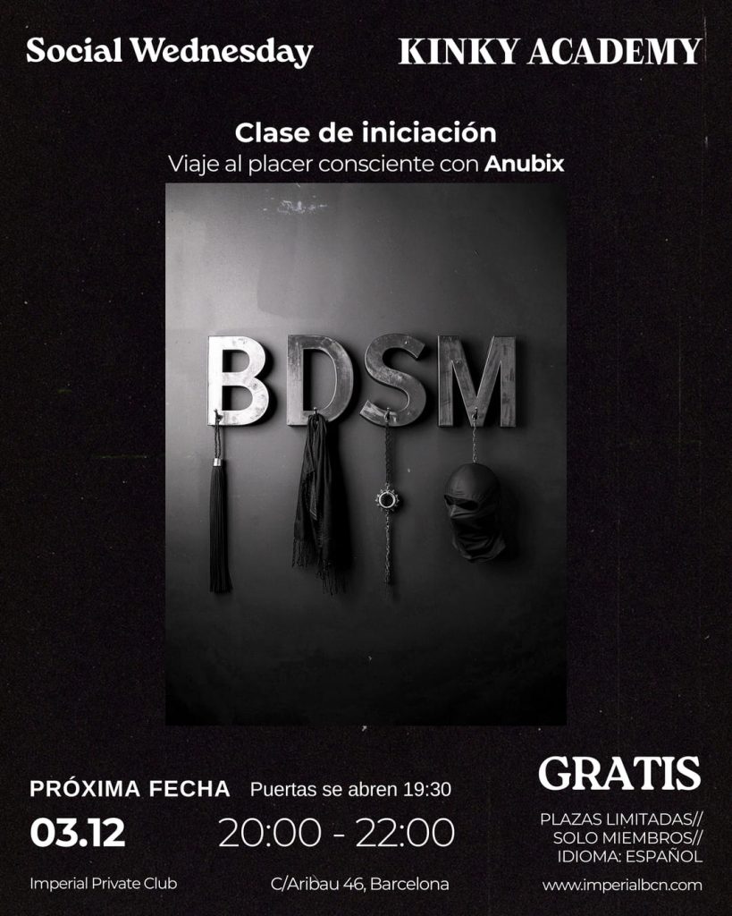 Evento Kinky Social el 3 de diciembre