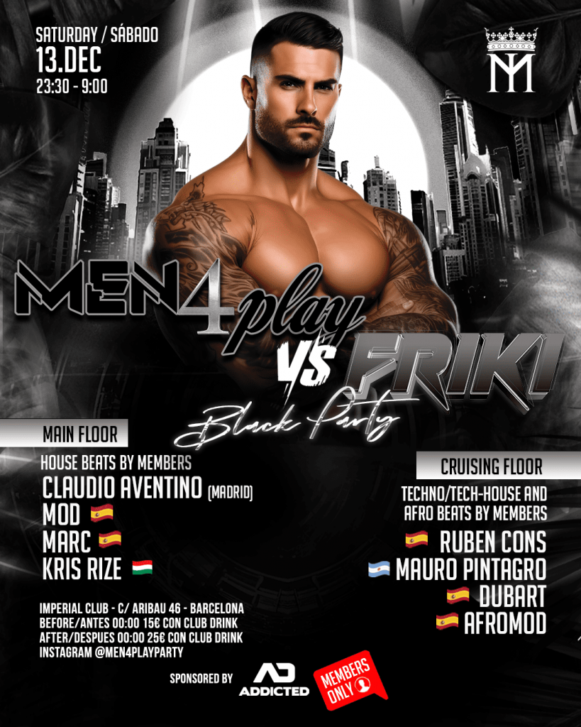 Evento Men4play vs Friki el 13 de diciembre