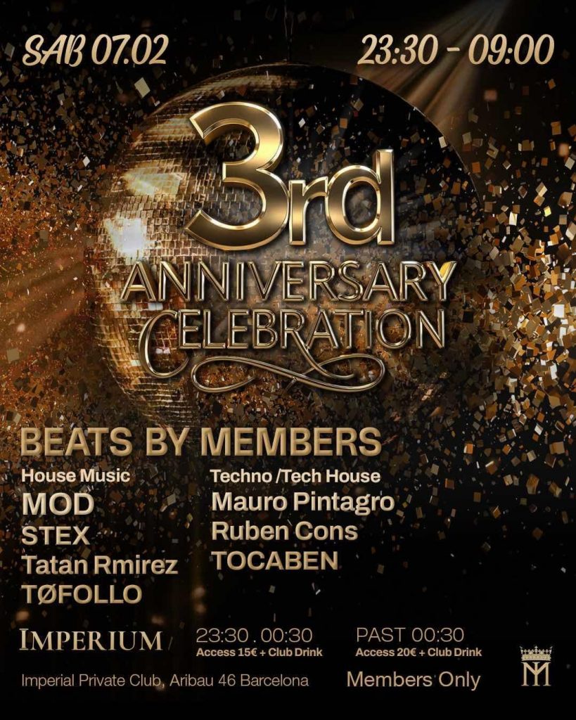 Evento 3rd Anniversary el 7 de febrero