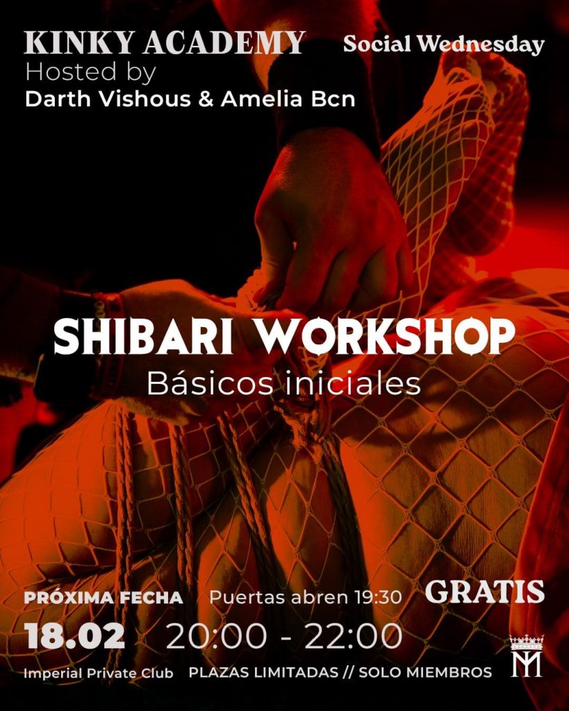Evento Shibari Kinky Academy el 18 de febrero