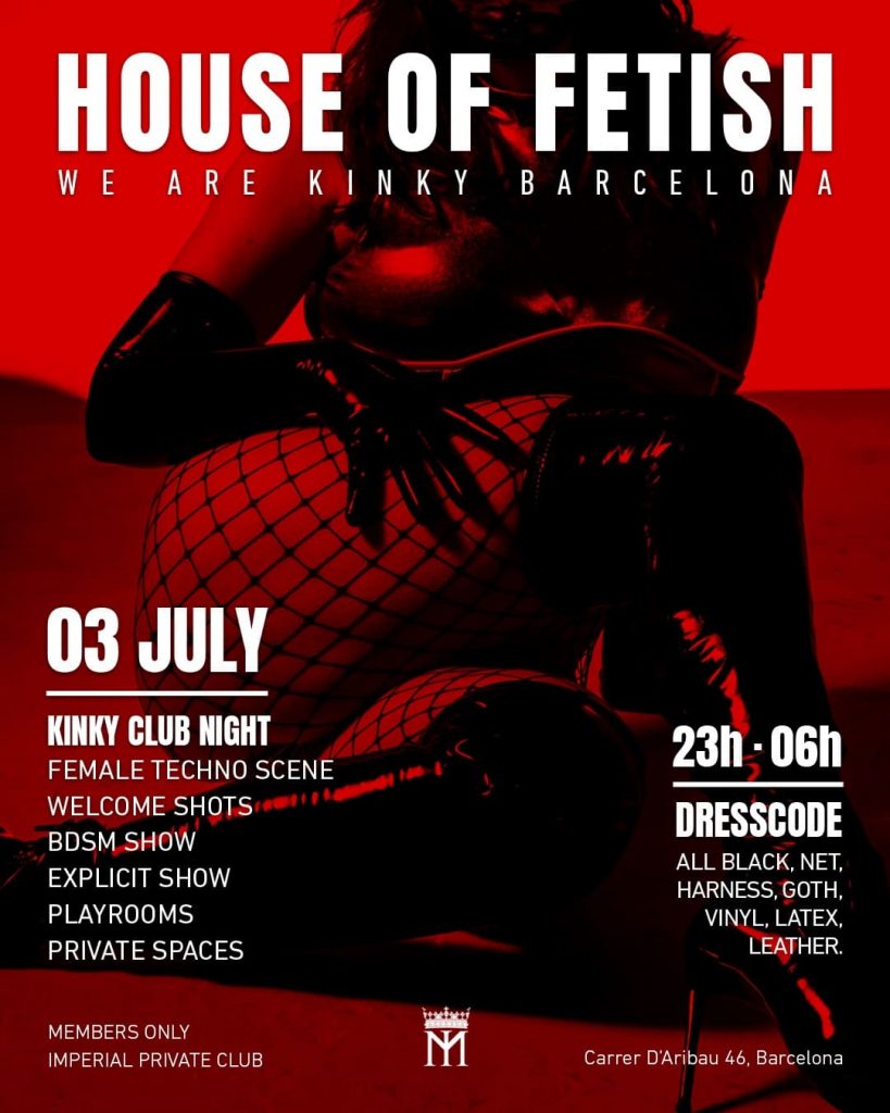 Evento House of Fetish el 3 de julio