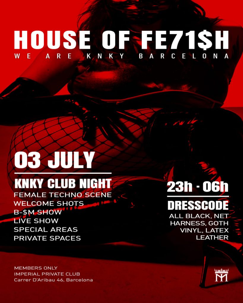 Evento House of Fetish el 3 de julio