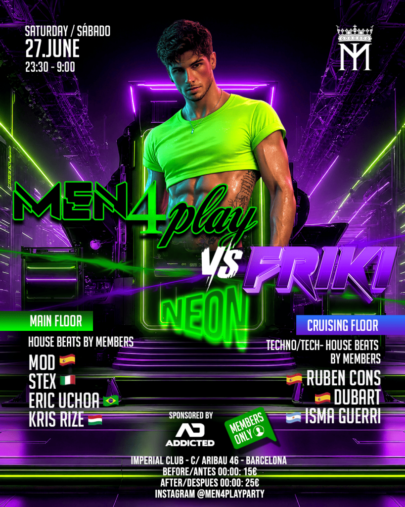 Evento Men4play vs Friki el 27 de junio