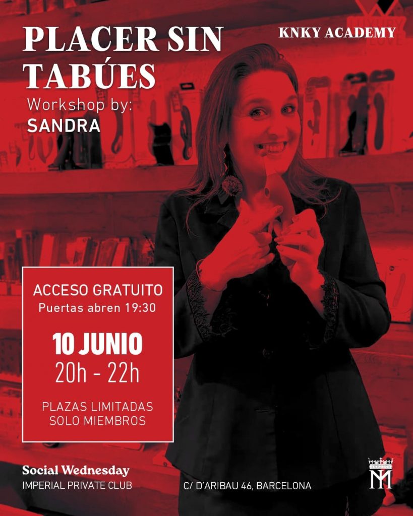 Evento Placer sin tabúes el 10 de junio