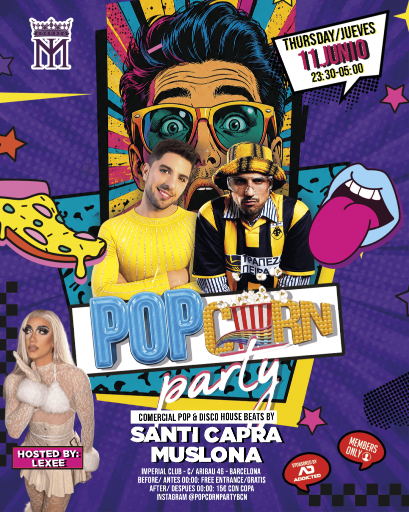 Evento Pop Corn party el 11 de junio