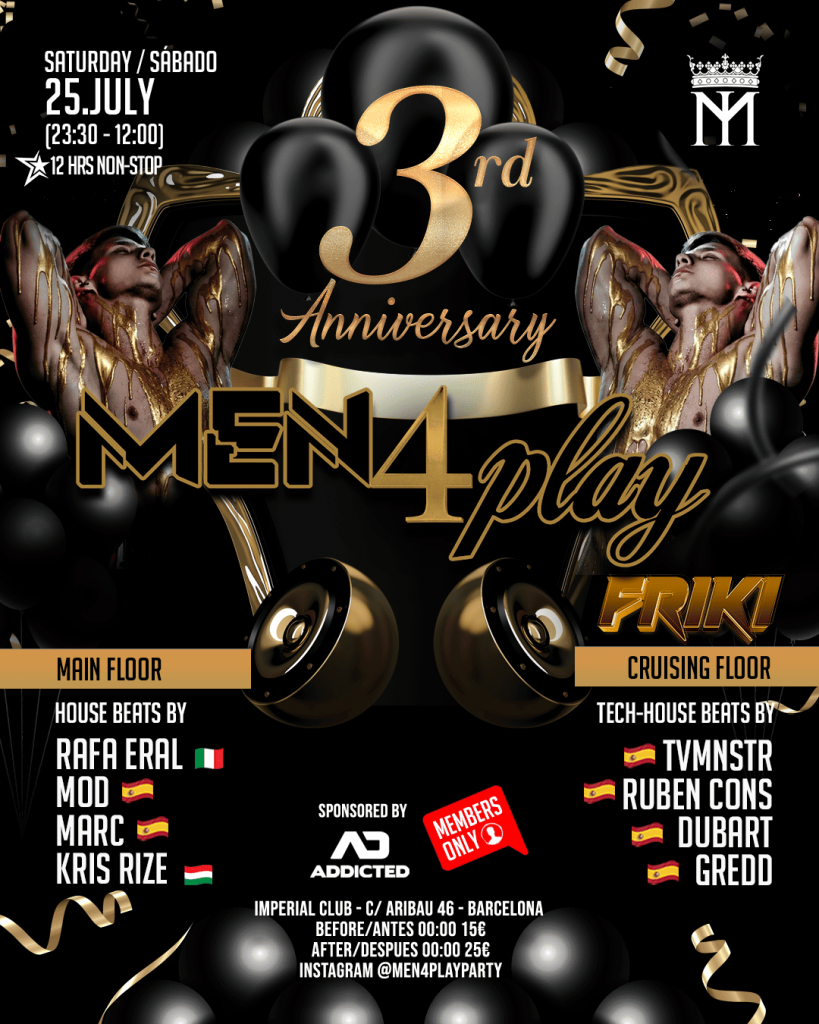 Evento 3rd aniversario Men4play