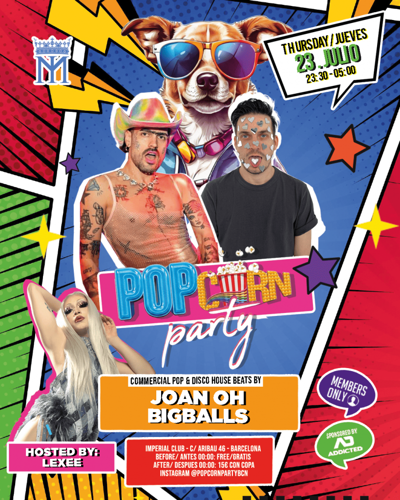 Evento Pop Corn party el 23 de julio