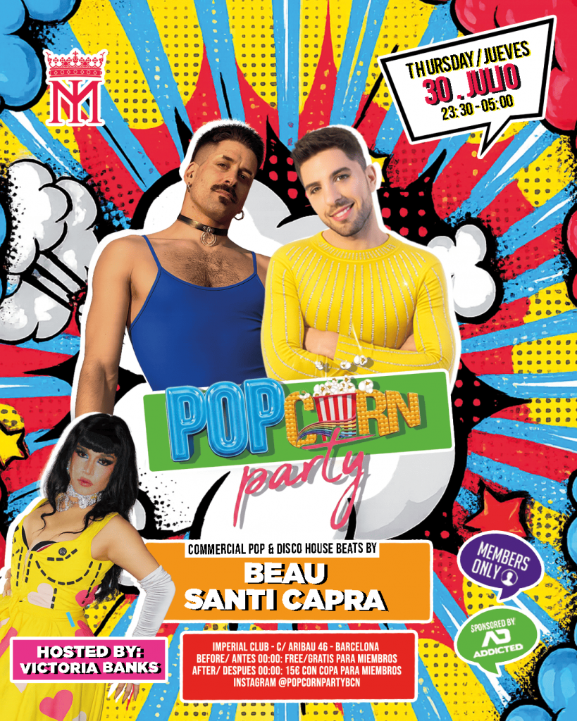 Evento Pop Corn party el 30 de julio