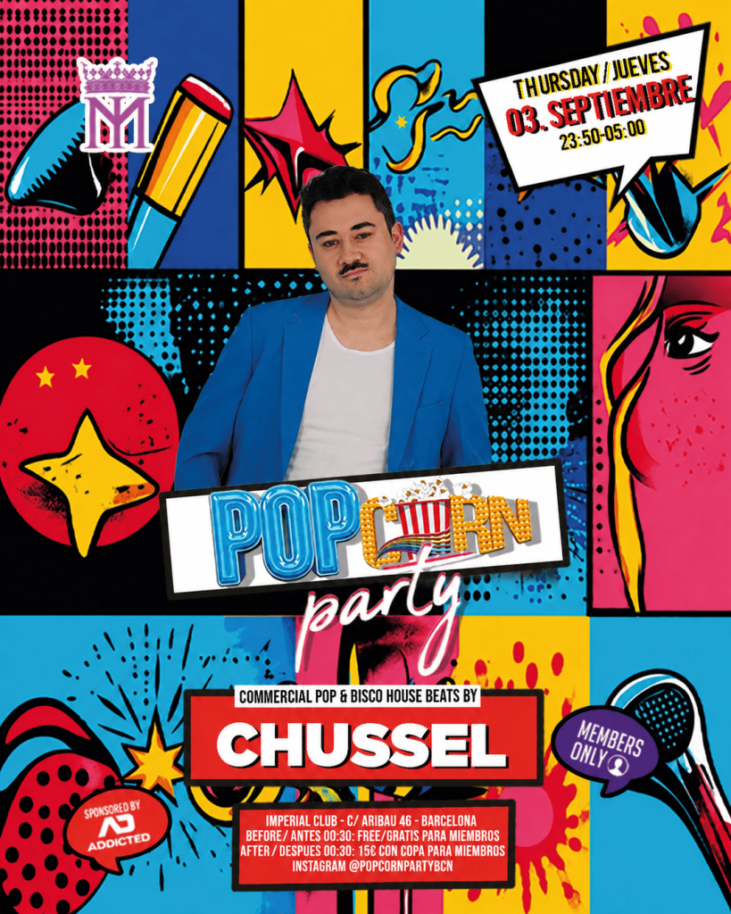 Evento Pop Corn el 3 de septiembre