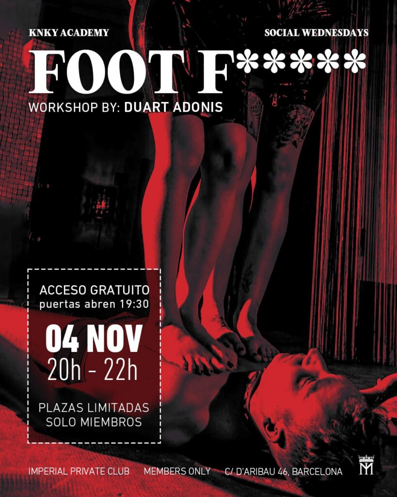 Evento Foot Fetish el 4 de noviembre